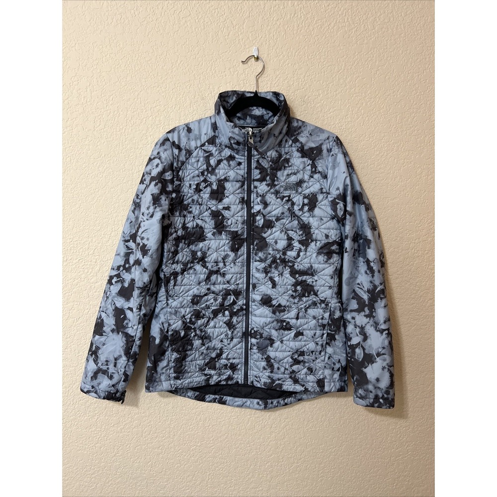 The North Face Thermoball Eco Puffer Ski Jacket Sz M Blue Gray Quilted Outdoors